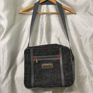 VTG 1970’s Grey Tweed Oscar de la Renta Studio Crossbody Messenger Laptop Bag